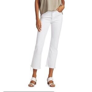 Rag & Bone Nina High-Rise Ankle Flare Womens White Jeans